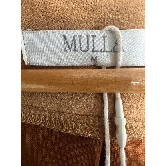 Mulla | faux Suede Midi Tie Dress NWT M - Picture 6 of 9